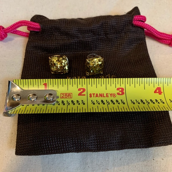 Kate Spade Small Square Studs in gold - Picture 2 of 3
